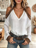 Women's Cold Shoulder Long Sleeve Blouse