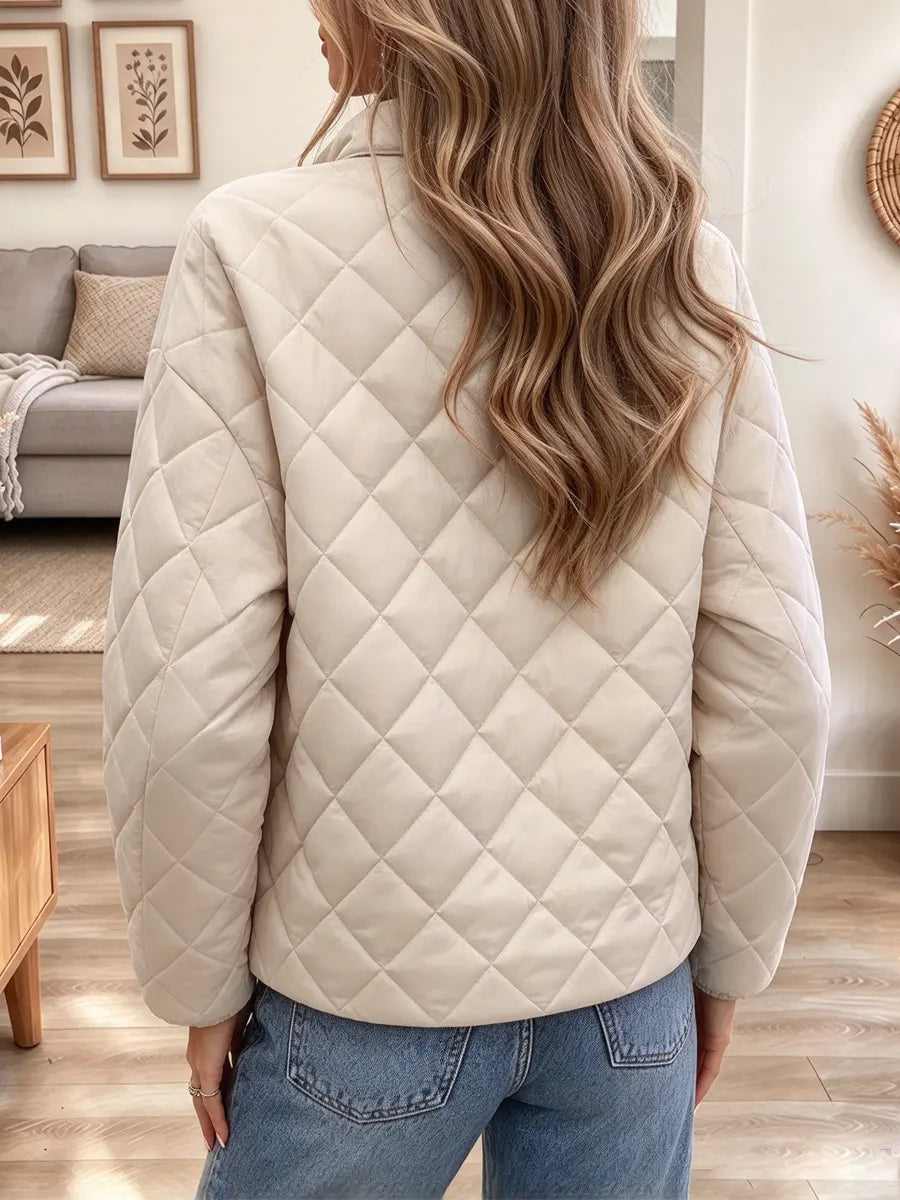 Retro Cozy Art Zip Casual Stylish Long Sleeve Padded Jacket