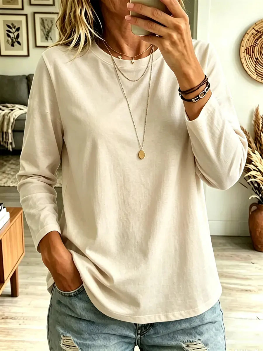 Classic Solid Color Art Casual Stylish Long Sleeve Cotton Shirt