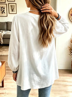 Retro Solid Color Art Casual Stylish Long Sleeve Cotton Linen Shirt