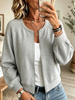 Women's Geometric Textured Zip-Front Bomber Jacket