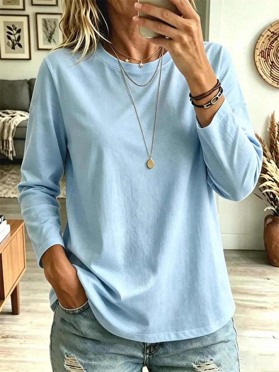 Classic Solid Color Art Casual Stylish Long Sleeve Cotton Shirt