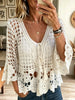 Women's Bohemian Floral Crochet Lace Kimono Top