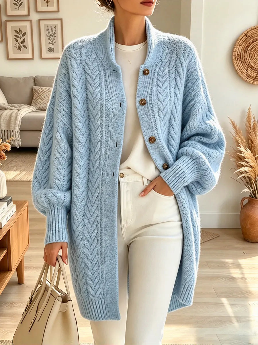 Retro Cozy Art Casual Knit Stylish Long Sleeve Cardigan Sweater