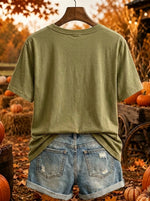 Women's Autumn Forest Lake Reflection Graphic T-Shirt