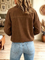 Women's Button-Down Ribbed Corduroy Shacket