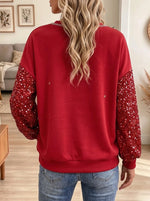 Women's Merry Christmas Balloon Sleeve Sweatshirt