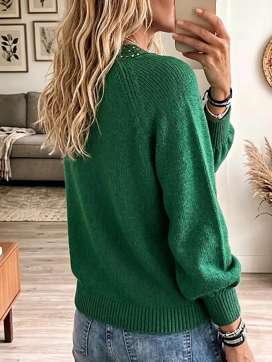 Vintage Elegant Sparkling Sweater
