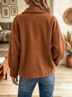 Women's Asymmetric Wrap Button Woolen Coat