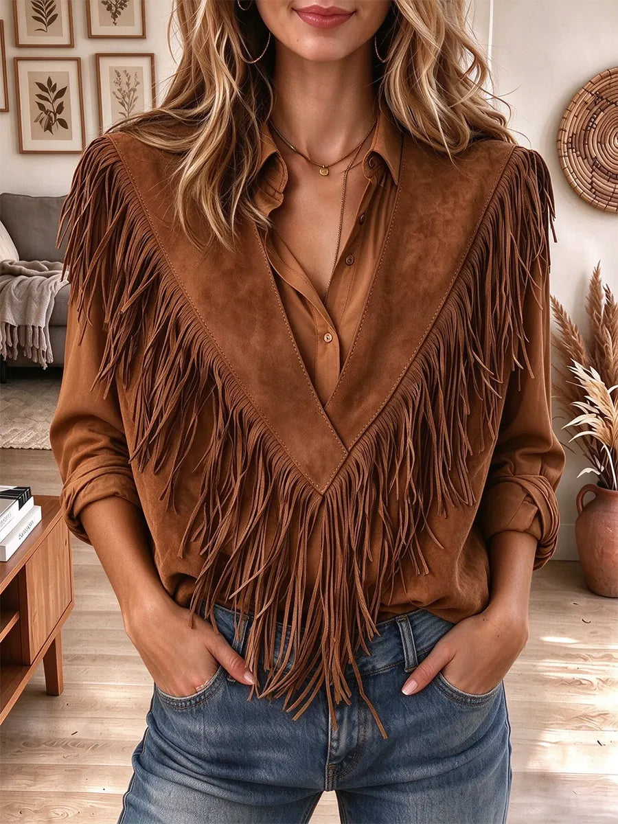 Women's Western Fringe Long Sleeve Shirt