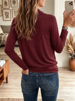 Women's Leopard Contrast Draped Cowl Neck Top
