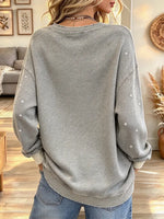 Women's Vintage Christmas Tree Print Crewneck Sweatshirt