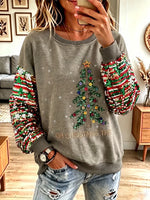 Vintage Elegant Sparkly Christmas Tree Sweatshirt