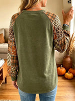 Women's Leopard Plaid Pumpkin Patch Sweatshirt