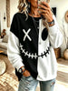Funny Halloween Pattern Art Print Casual Long Sleeve Sweatshirt