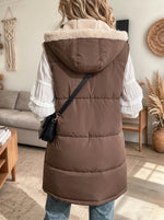 Women's Fleece-Lined Hooded Puffer Vest