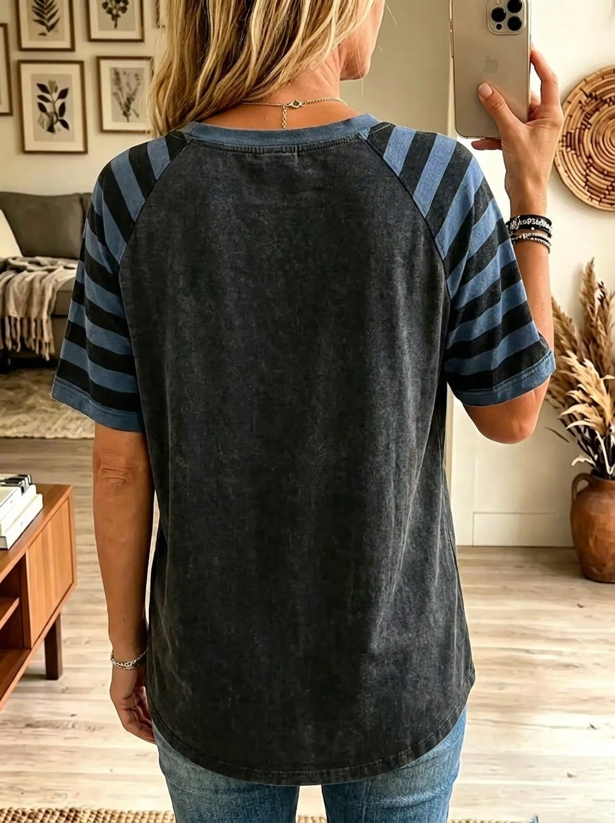 Women's Halloween Witch Cat Clothesline Graphic T-Shirt