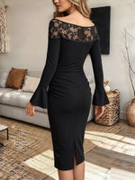 Vintage Elegant Patchwork Lace Dress