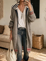 Women's Women's Long Zip Up Knit Cardigan Coat