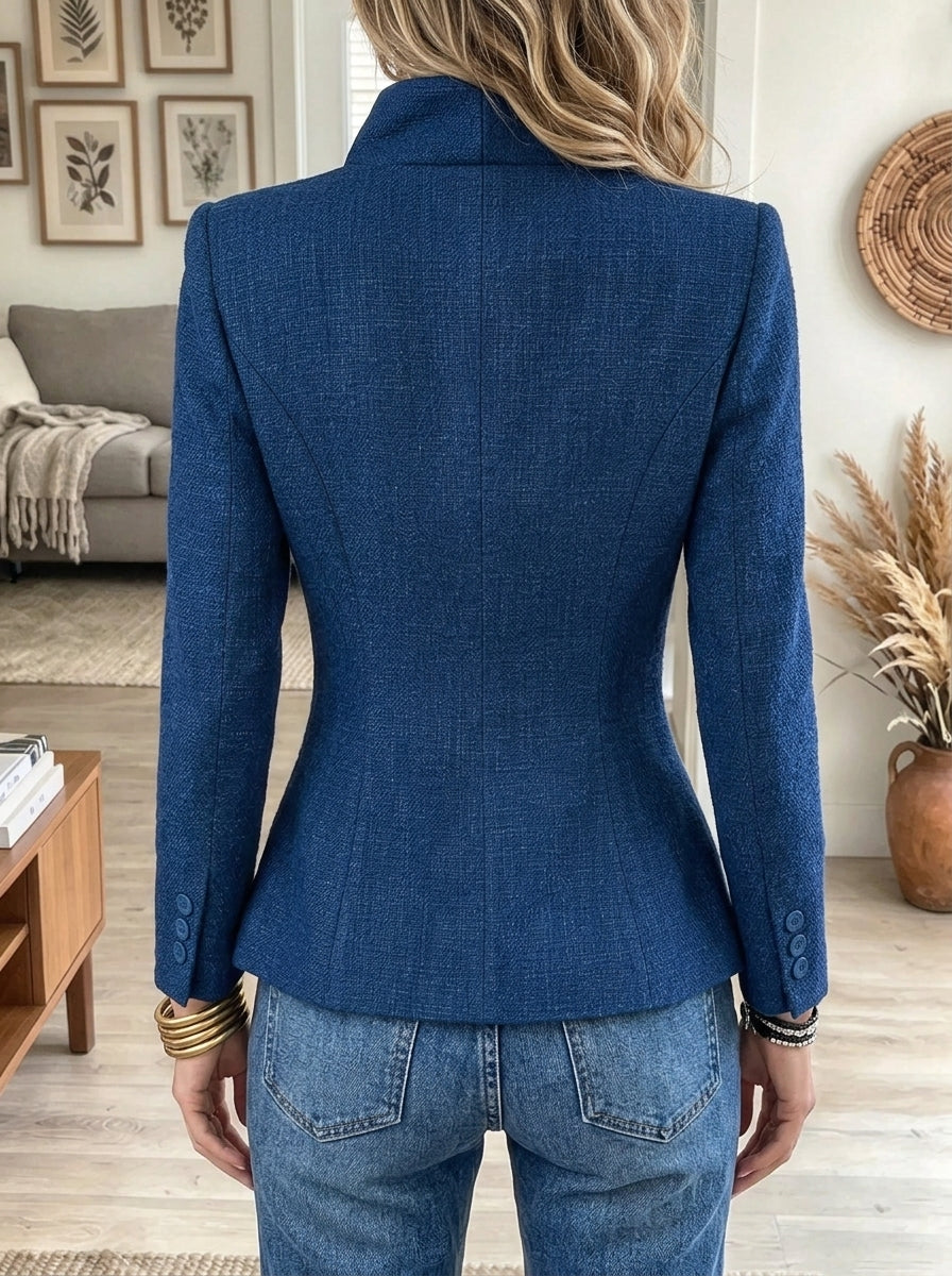 Women's Asymmetric Lapel Tailored Blazer