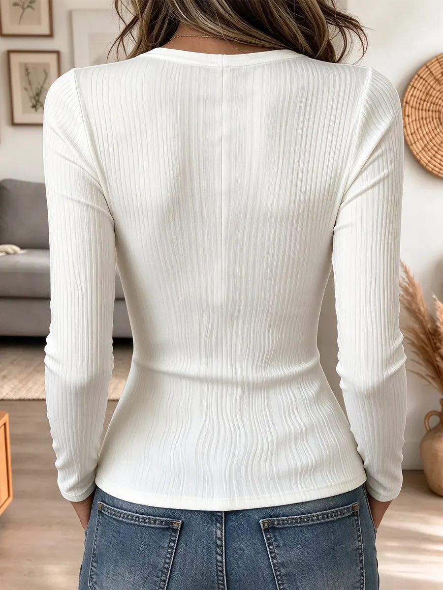 Retro Chic V-neck Art Casual Stylish Sheer Long Sleeve Shirt