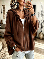 Vintage Ruched Drawstring Stand-up Collar Coat
