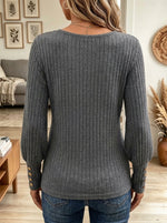Women's Elegant Hollow Out Lace Long Sleeve Button Front Vintage Blouse Tops
