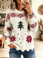 Women's Snowflake Christmas Tree Fair Isle Sweater