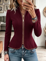 Vintage Elegant Gold Trim Jacket