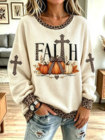Vintage Pumpkin Pattern Art Casual Stylish Long Sleeve Sweatshirt