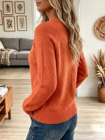 Vintage Elegant Button-front Knit Sweater