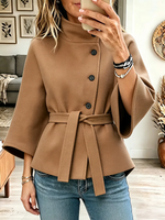 Vintage Elegant Wool-blend Button Jacket