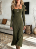 Vintage Elegant Knitted Fabric Dress