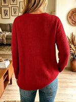 Women's Glitter Bow Graphic Knit Sweater