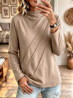 Women's Mock Neck Long Sleeve Top