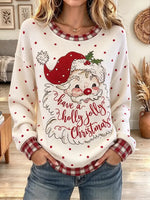 Women's Christmas Santa Print Sweatshirt