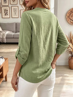 Vintage Elegant Cotton-linen Pocket Shirt