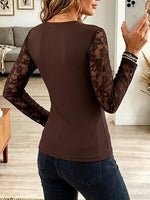 Vintage Elegant Patchwork Lace Shirt
