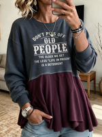 Women's Funny Graphic Spliced Tunic Top