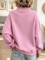 Retro Chic Turtleneck Art Casual Stylish Long Sleeve Sweatshirt