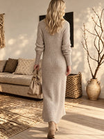 Women's Turtleneck Knit Maxi Dress