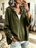 Vintage Ruched Drawstring Stand-up Collar Coat