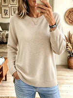 Women's Classic Crewneck Slouchy Knit Sweater