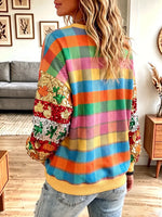 Vintage Elegant Sparkly Thanksgiving Chicken Sweatshirt