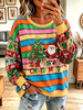 Vintage Elegant Sparkly Santa Claus Christmas Sweatshirt