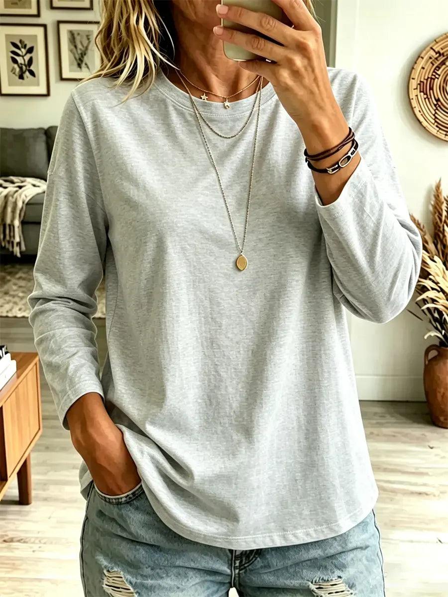 Classic Solid Color Art Casual Stylish Long Sleeve Cotton Shirt