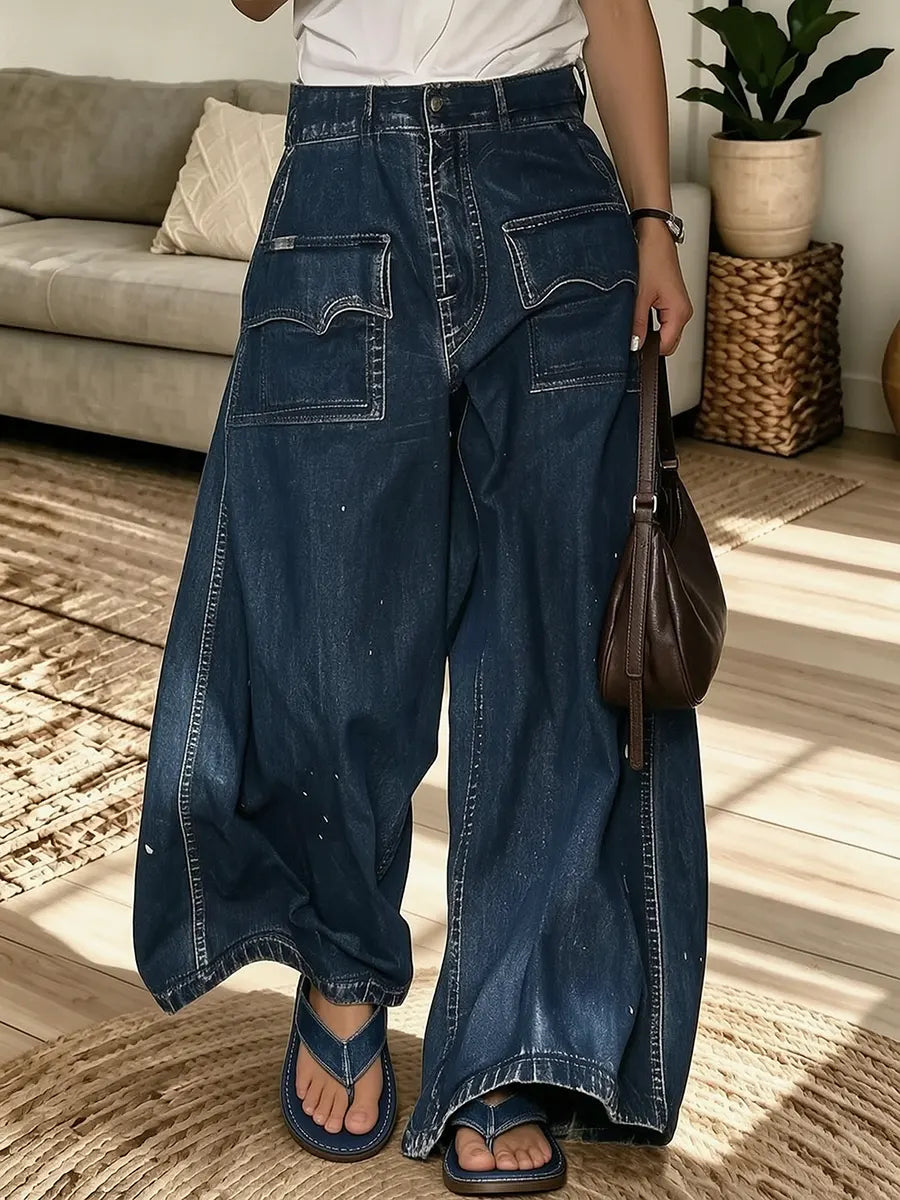 Women's High Waist Wide Leg Jeans