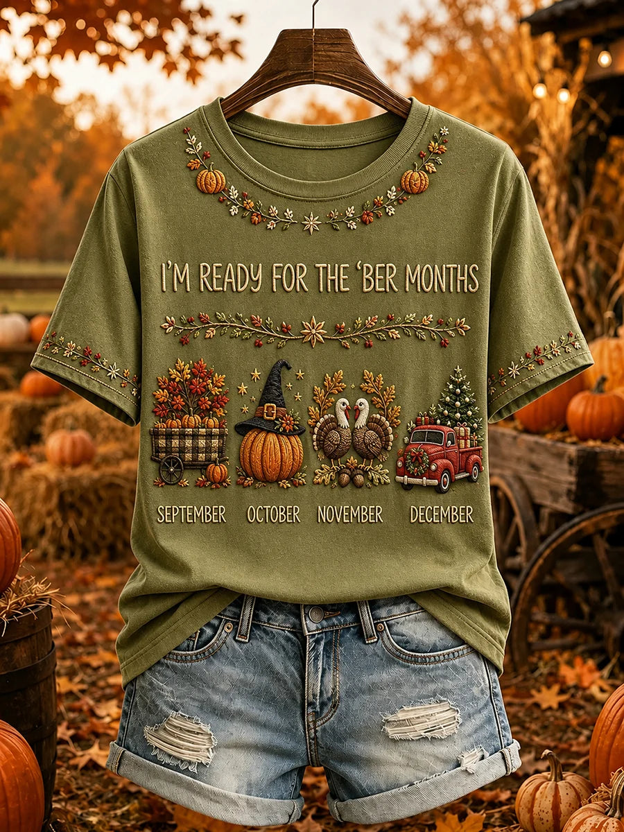 Women's Ber Months Holiday Graphic Crewneck T-Shirt