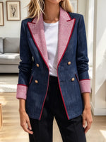 Vintage Plaid Patchwork Art Casual Stylish Long Sleeve Coat