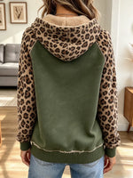 Vintage Chic Leopard Hooded Art Casual Stylish Long Sleeve Coat